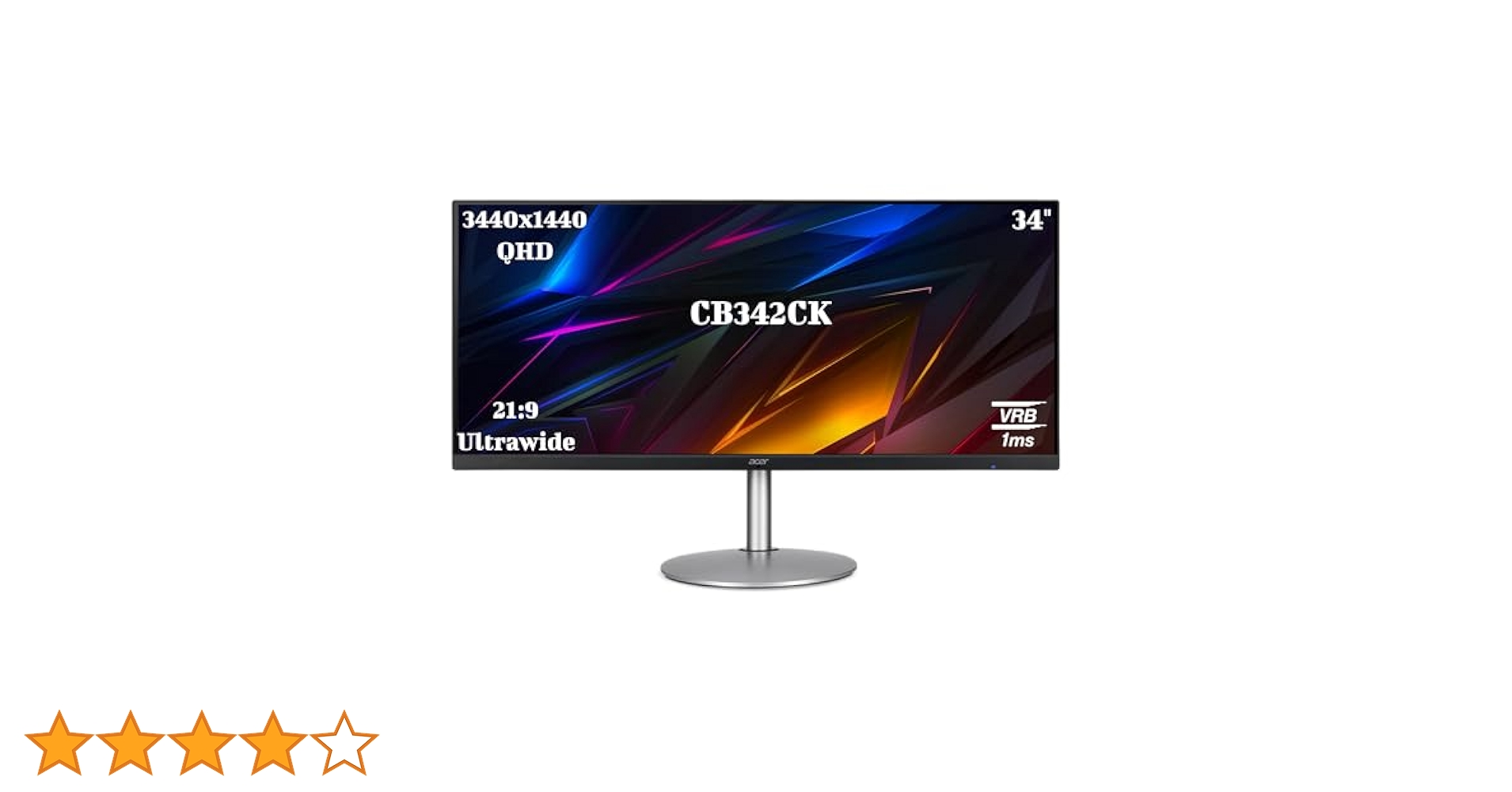 Acer CB342CK 34 Inch (86.36 Cm) IPS Ultrawide (21:9) QHD